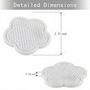 Car Cup Holder Coaster Universal Non-Slip Recessed Flower Shaped Cup Holders Cute Car Accessories Interior for Women and Man Interior Sets 4 Pack (White)-2