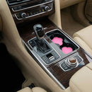 Universal Non-Slip Cup Holder Coaster 4pcs PVC Flower Shaped Crystal Car Accessory (Pink)-1