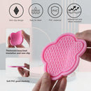 Universal Non-Slip Cup Holder Coaster 4pcs PVC Flower Shaped Crystal Car Accessory (Pink)-3