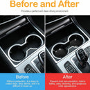 4 Pack Car Cup Coasters 2.75 Inch Vehicle Holder Cup Holder Insert Coaster Anti-Slip Automotive Black White Grid and American Flag Drink Cup Mat Universal Interior Accessories (Black/White)-4