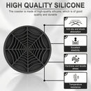 Alpmosn 4PCS Spider Web Car Coasters for Cup Holders Halloween Funny Non-Slip Silicone Insert Ornaments Coasters Automotive Cupholder Goth Accessories for Men & Women(Black)-6