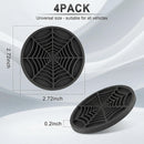 Alpmosn 4PCS Spider Web Car Coasters for Cup Holders Halloween Funny Non-Slip Silicone Insert Ornaments Coasters Automotive Cupholder Goth Accessories for Men & Women(Black)-3
