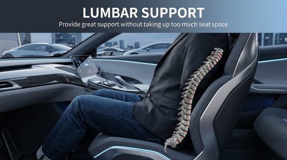 Car Seat Cushion Memory Foam Seat Pad for Sciatica and Lower Back Pain Relief Seat Cushion for Car Seat Driver (Black)