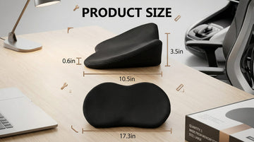 Car Seat Cushion Memory Foam Seat Pad for Sciatica and Lower Back Pain Relief Seat Cushion for Car Seat Driver (Black) - 0