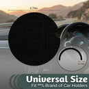 Car Coasters for Cup Holders2.75 Anti Slip Rubber Mat with A Finger Notch 2 Pack Car Cup Holder Coasters for Car Interior Accessories for Women Men Flower Balck Cat-5
