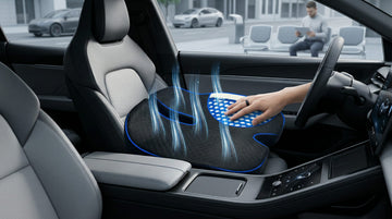 3D Gel & Memory Foam Car Seat Cushion for Driving - Breathable Honeycomb Gel & Support Orthopedic Coccyx Tailbone Sciatica & Back Pain Relief-Office Chairs Wheelchair