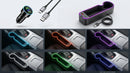 7 Color Led Car Seat Gap Filler Organizer Drive Side Car Seat Pocket Gap Filler Car Seat Gap Organizer with USB+C Fast Charger Console Side Seat Storage fit for iPhone Android(Driver seat)-7