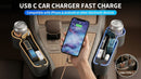 7 Color Led Car Seat Gap Filler Organizer Drive Side Car Seat Pocket Gap Filler Car Seat Gap Organizer with USB+C Fast Charger Console Side Seat Storage fit for iPhone Android(Driver seat)-4
