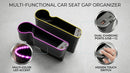 7 Color Led Car Seat Gap Filler Organizer Drive Side Car Seat Pocket Gap Filler Car Seat Gap Organizer with USB+C Fast Charger Console Side Seat Storage fit for iPhone Android(Driver seat)-3