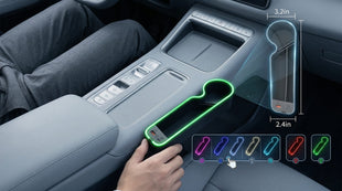 7 Color Led Car Seat Gap Filler Organizer Drive Side Car Seat Pocket Gap Filler Car Seat Gap Organizer with USB+C Fast Charger Console Side Seat Storage fit for iPhone Android(Driver seat)