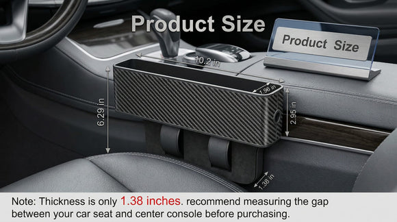 Car Seat Gap Filler Multifunctional Car Seat Gap Filler Organizer 2 Pack Car Seat Organizer for Storing Phones Keys Cards Data Cables Universal Fit Car SUV Truck