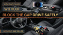 Leather Car Seat Gap Filler Universal for Car Truck SUV to Block The Gap Between Seat and Console Stop Things from Dropping 2 Sets Black-6