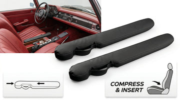 Leather Car Seat Gap Filler Universal for Car Truck SUV to Block The Gap Between Seat and Console Stop Things from Dropping 2 Sets Black - 0