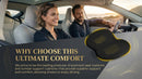 Wedge Car Seat Cushion: Memory Foam Truck Seat Cushion for Car Seat Driver - Sciatica and Back Pain Relief - Enhancing Driving Comfort -Black-3