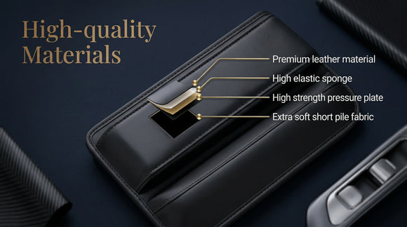 Universal Fit Car Gap Filler Premium Leather Seat Organizer Accessories for Women Men Essentials for SUV Truck (Black 2 Pack)