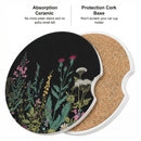 Car Cup Holder Coaster Car Coasters for Cup Holders 2 Pack Universal Anti Slip Insert Absorbent Ceramic Auto Interior Accessories with A Finger Notch & Cork Base Dandelion-7