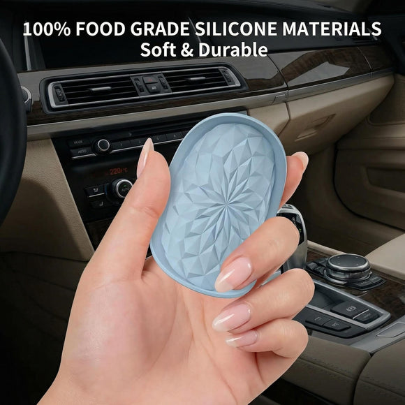 Car Coasters for Cup Holders [4 Pack] - 2.75In Silicone Auto Mug Mats - Universal Non-Slip Recessed Car Interior AccessoriesEther