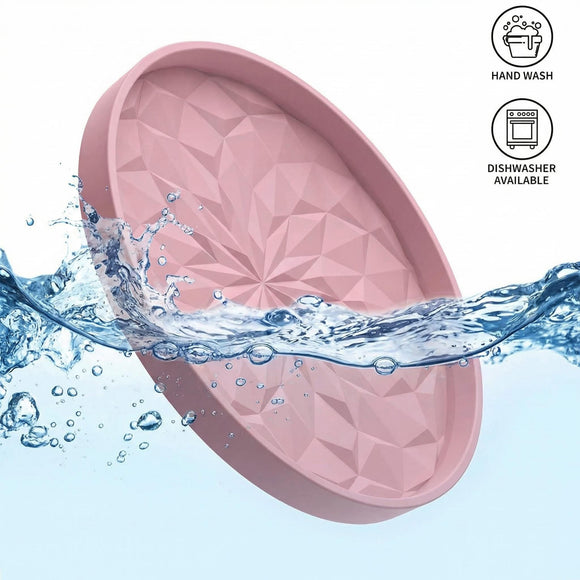 Car Coasters for Cup Holders [4 Pack] - 2.75In Silicone Auto Mug Mats - Universal Non-Slip Recessed Car Interior AccessoriesDusty Rose