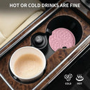Car Coasters for Cup Holders [4 Pack] - 2.75In Silicone Auto Mug Mats - Universal Non-Slip Recessed Car Interior AccessoriesDusty Rose-4