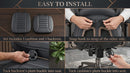 Car Seat Cushion and Back Support Pillow 1.2 Thick Memory Foam Desk Chair Cushion Back Support for Automotive Seat Driver Travel Leg and Back Pain Relief Washable Adjustable Black-6