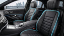 Car Seat Cushion and Back Support Pillow 1.2 Thick Memory Foam Desk Chair Cushion Back Support for Automotive Seat Driver Travel Leg and Back Pain Relief Washable Adjustable Black-1
