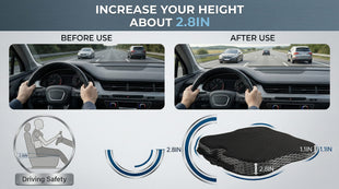 Car Seat Cushion for Driving Office Chair Cushions Non-Slip Sciatica & Lower Back Tailbone Chair Pillow Pad Memory Foam Seat Cushion for Car Seat Driver Truck Desk Wheelchair
