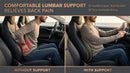Lumbar Support Pillow for Car Memory Foam Lumbar Pillow for Lower Back Pain Relief - Back Cushion for Driving Chair Support for Car-Office Chair Wheelchair - Black-7