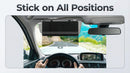 Sun Visor Extender for Car Upgraded Polarized Car Sun Visor Extender with PC Lens Velcro Design Convenient Adjustment Position Filtering Glare UV Rays for Safe Driving Universal for Car SUV-1