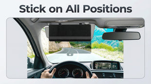 Sun Visor Extender for Car Upgraded Polarized Car Sun Visor Extender with PC Lens Velcro Design Convenient Adjustment Position Filtering Glare UV Rays for Safe Driving Universal for Car SUV