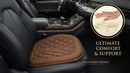Car Seat Cushion Comfort Memory Foam Driver Seat Cushion Improve Driving View Sciatica and Lower Back Pain Relief Thick Seat Cushions for Car Home Office Chair Wheelchair - Brown-1