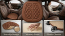 Car Seat Cushion Comfort Memory Foam Driver Seat Cushion Improve Driving View Sciatica and Lower Back Pain Relief Thick Seat Cushions for Car Home Office Chair Wheelchair - Brown-4