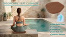 Car Seat Cushion Comfort Memory Foam Driver Seat Cushion Improve Driving View Sciatica and Lower Back Pain Relief Thick Seat Cushions for Car Home Office Chair Wheelchair - Brown-3
