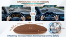 Car Seat Cushion Comfort Memory Foam Driver Seat Cushion Improve Driving View Sciatica and Lower Back Pain Relief Thick Seat Cushions for Car Home Office Chair Wheelchair - Brown-2