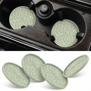Car Coasters for Cup Holders [4 Pack] - 2.75In Silicone Auto Mug Mats - Universal Non-Slip Recessed Car Interior AccessoriesDesert Sage-1