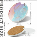 Ceramic Sublimation Blanks Car Coasters for Car Cup with Finger Notch for Easy Removal Ceramic Car Cupholder Auto Cupholder Keep Vehicle from Cold Drink Sweat Stain Spill (12)-3