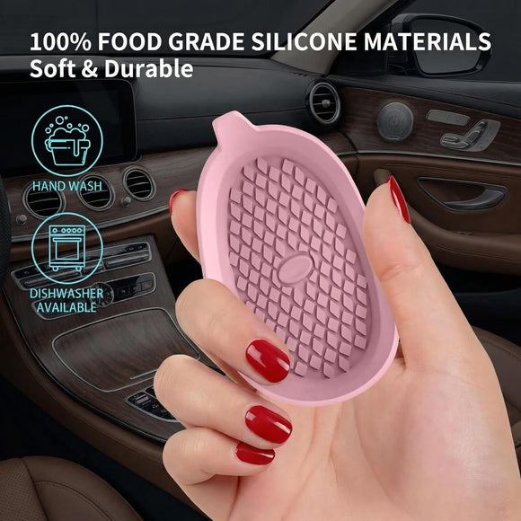Car Cup Holder Coasters [4 Pack] Silicone Cups Mats Automotive Universal Non-Slip Recessed Interior Accessories Dusty Rose
