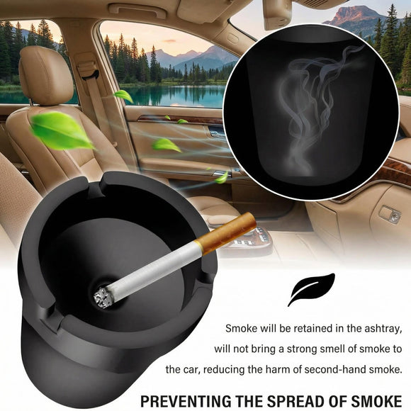 Car Ashtray with Lid Smell Proof High Grade Detachable Smokeless Ashtray for Car Cup Holder Multifunctional CCar Interior Accessories Portable Ashtray Fits Truck SUV Home Office Outdoor