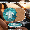 Cup Holders Car Coasters - Sea Turtle Marble Absorbent Ceramic Coaster Drink Cup Holder Coasters Auto Accessories for Women & Men Pack of 2-5