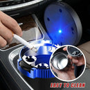 Car Ashtray with Lid Detachable Stainless Smokeless Auto Ashtray Portable Mini Vehicle Trash Can with LED Blue Light Universal Interior Accessories for Cup Holder (Blue 1 PC)-5