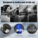 Car Ashtray with Lid Detachable Stainless Smokeless Auto Ashtray Portable Mini Vehicle Trash Can with LED Blue Light Universal Interior Accessories for Cup Holder (Blue 1 PC)-4