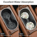Car Cup Holder Coaster Car Coasters for Cup Holders 4 Pack Universal Anti Slip Insert Absorbent Ceramic Auto Interior Accessories with A Finger Notch & Cork Base Village Road Flowers-5