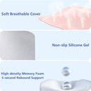 Car Seat Cushion with Neck Pillow & Lumbar Support Kit Back Sciatica Tailbone Pain Relief Car Pillows Ergonomic Memory Foam Back Support for Driving Seat Office Chair Wheelchair Pink-7