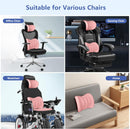 Car Seat Cushion with Neck Pillow & Lumbar Support Kit Back Sciatica Tailbone Pain Relief Car Pillows Ergonomic Memory Foam Back Support for Driving Seat Office Chair Wheelchair Pink-5