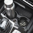 Car Cup Holder Coasters 4 Pack American Flag Insert Car Cup Coaster 2.75 Inch PVC Anti Slip Shockproof Embedded Drink Mat Car Interior Decoration Accessories for SUV Truck (Black)-1