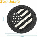 Car Cup Holder Coasters 4 Pack American Flag Insert Car Cup Coaster 2.75 Inch PVC Anti Slip Shockproof Embedded Drink Mat Car Interior Decoration Accessories for SUV Truck (Black)-2
