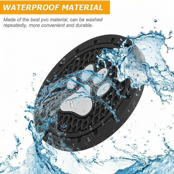 Car Cup Holder Coaster 4 Pack PVC Paw Print Anti Slip Insert Coasters 2.75 Inch Universal Cute Dog Paw Auto Drink Mat Car Interior Accessories Decor for SUV Truck RV and More (Black)
