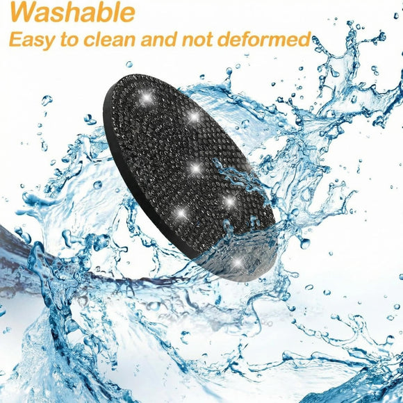 Bling Car Cup Holder Coaster 2 Pack Crystal Rhinestone Anti-Slip Insert Coasters Universal 2.75 Inch Fashion Automotive Cup Mat Car Interior Accessories Decor Gifts for Women (Black)