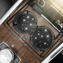 Bling Car Cup Holder Coaster 2 Pack Crystal Rhinestone Anti-Slip Insert Coasters Universal 2.75 Inch Fashion Automotive Cup Mat Car Interior Accessories Decor Gifts for Women (Black)-5