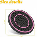 2 Pack Car Coasters for Cup Holder 2.75 Inch No-Slip Anti Dust Insert Coaster Universal Auto Waterproof Coasters Silicon Insulation Cup Mats for Woman Man Suit for Vehicle Interior (Pink)-2