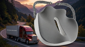 Truck Seat Cushion for Truck Driver Seat Cushion Upgraded Back Support Thick and Firm Memory Foam Pain Relief for Hours of Driving Maximum Tush Comfort and Trucker Approved